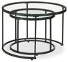 Relaxdays Satztisch 2er Set Glas & Metall Bild 5