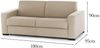 Dmora 2-Sitzer festes Sofa Cianite, Wohnzimmersofa aus gepolstertem Stoff mit schmalen Armlehnen, 100 % Made in Italy, 180 x 95 x 90 cm, Beige Bild 3