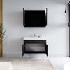 Badplaats Badmöbel Komplettset Paso 02 80 x 40 cm Schwarz Matt - Badezimmermöbel mit Waschbecken und Spiegelschrank Bild 3
