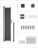 SONGMICS Alu-Seitenmarkise, ausziehbar, blickdicht, Anthrazit, 180x300 cm Bild 4