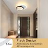 ZMH Deckenlampe LED Deckenleuchte Küche - 12W Flurlampe Warmweiß Küchenlampe Modern Flur Deckenbeleuchtung Schwarz Schlafzimmerlampe Klein Wohnzimmerlampe Ø24.5cm für Schlafzimmer Wohnzimmer Bild 3