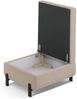 Micadoni Hocker Gloria 1-Sitzer Samt Beige Bild 2