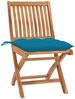 vidaXL Klappbare Gartenstühle mit Kissen 4 Stk. Massivholz Teak 3072826 Bild 2