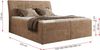 Boxspringbett DAGOS 160 x 200 cm mit Kopfteil, Lattenrost und Stauraum – Doppelbett mit Matratze & Topper T25 , stabile Konstruktion, Bettkasten, modernes Design - Hellbraun Schenille grob gewebt - H3 Bild 5