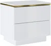 Vente-unique - VUKIA Bedside table Holz, Platte Weiß - B 36,8 cm x H 50 cm x L 50 cm Bild 2
