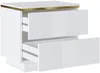 Vente-unique - VUKIA Bedside table Holz, Platte Weiß - B 36,8 cm x H 50 cm x L 50 cm Bild 4
