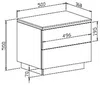 Vente-unique - VUKIA Bedside table Holz, Platte Weiß - B 36,8 cm x H 50 cm x L 50 cm Bild 5