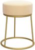 vidaXL Runder Hocker Aprikose Samt 340257 Bild 2