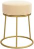 vidaXL Runder Hocker Aprikose Samt 340257 Bild 3