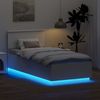 vidaXL Bettrahmen mit LED-Lichtleisten Weiß 70 x 190 cm Holzwerkstoff 3408124 Bild 4