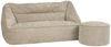icon Sitzsack Sitzsack Sofa aus Chenille „Cecilia" mit Sitzpouf „Milano", Made in Germany, für Erwachsene, XXL Sitzsack Bild 5