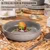 SÄNGER Pastaschalen Set Kairo Graphit - 6 teilig aus Steingut Bild 2