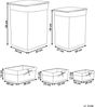 Aufbewahrungskorb 5er Set ELLA Weidenholz Grau 50 86 L Bild 2