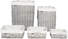 Aufbewahrungskorb 5er Set ELLA Weidenholz Grau 50 86 L Bild 4