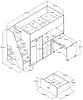 Vente-unique - LANILATO Bett Holz, Platte BeigeWeiß - B 97,5 cm x H 160,3 cm x L 235,1 cm Bild 5
