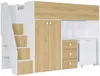 Vente-unique - LANILATO Bett Holz, Platte BeigeWeiß - B 97,5 cm x H 160,3 cm x L 235,1 cm Bild 3