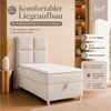 Best for Home Boxspringbett Trinity K-2 Boxspringbett mit Bettkasten & Topper – Komfort & Stauraum (Einzelbett, Hotelbett, Polsterbett gepolstertes Kopfteil, Jugendbett, Kinderbett versch. Größen, 70x200 80x200 90x200 100x200 cm), verschiedene Liefermö... Bild 3