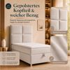 Best for Home Boxspringbett Trinity K-2 Boxspringbett mit Bettkasten & Topper – Komfort & Stauraum (Einzelbett, Hotelbett, Polsterbett gepolstertes Kopfteil, Jugendbett, Kinderbett versch. Größen, 70x200 80x200 90x200 100x200 cm), verschiedene Liefermö... Bild 4