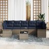 vidaXL Gartensofa-set 8 pcs Grau Poly-Rattan 3345285 Bild 3