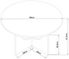 [en. casa] 'Rindal' Couchtisch, Spanplatte Eichenoptik, Ø 80x41,5 cm Bild 2