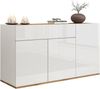 OTTO home Sideboard Garda, Kommode, Schrank, 3 Türen, 1 Schublade, Made in Italy, Hochglanzlackierte Fronten, Korpus matt, grifflos, Breite 120,1 cm Bild 2