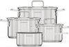 Hanseatic Topf-Set DAILY, Edelstahl 18/10 (Set, 7-tlg, Stielkasserolle 16 cm, Kochtopf 16/20/24 cm), mit Antihaftbeschichtung, für alle Herdarten, Induktion Bild 2