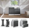 Dachschrägenschrank Rion Anthrazit Landhaus 60 x 81.6 cm mit 2 Schubladen, Schrankkorpus 60 cm Tiefe Vicco Bild 5