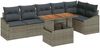 vidaXL Garten-Sofa-Set mit Speicher 7 pcs Grau Poly Rattan 3358582 Bild 2