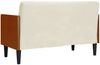 vidaXL Zweisitzer-Sofa mit Nackenrollen Creme 110 cm Samt 4100605 Bild 5