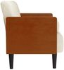 vidaXL Zweisitzer-Sofa mit Nackenrollen Creme 110 cm Samt 4100605 Bild 4
