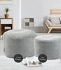 mokebo Pouf Der faule Lenz (aus Cordstoff), Sitzhocker, XL Bodenkissen, Fußhocker, Hocker, Sitzkissen in Grau Bild 3