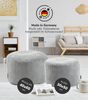 mokebo Pouf Der faule Lenz (aus Cordstoff), Sitzhocker, XL Bodenkissen, Fußhocker, Hocker, Sitzkissen in Grau Bild 4