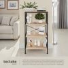 tectake Bücherregal Standregal, 4 Ebenen, inklusive Kippschutz, 61,5 x 31,5 x 133,5 cm, Holzregal Barry 1-tlg, mit seitlichen X-Streben, mit höhenverstellbaren Kunststofffüßen Bild 3