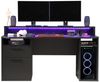 Schreibtisch >Tamas< in Schwarz/matt - 160x91x72cm (BxHxT) Bild 2