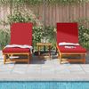 vidaXL Sonnenliege 2-Person 3 pcs Braun Massivholz Akazie 3325210 Bild 3