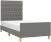 Einzelbett mit Kopfteil Stoff Dunkelgrau 100x200 cm [3125277] Bild 3