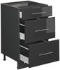 Küchenunterschrank Fame-Line Anthrazit Hochglanz 50 cm ohne Arbeitsplatte Vicco Bild 4