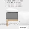 Schlafgut Spannbettlaken Premium, Gummizug: rundum, (1 Stück), Mako-Zwirn-Jersey, Grey Mid, S 90x190 cm - 100x220 cm Bild 3