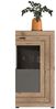 Xonox 'Freno' kleine Vitrine, Holzwerkstoff grau / nox eiche, 60 x 37 x 118 cm Bild 2