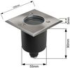 LED Einbau Bodenleuchte Bodenspot Bodenstrahler Edelstahl Eckig inkl RGBW GU10 LED WiFi Rund 5w RGBW Smart Bild 5