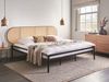 Bett mit Lattenrost Polyrattan BOULIN 180 x 200 cm Schwarz Bild 3