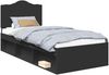 vidaXL Bettrahmen Schwarz 90 x 190 cm Massives Kiefernholz 3413363 Bild 2