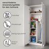Home Collective Mehrzweckschrank Haushaltsschrank Besenschrank weiß 74cm Breite 180cm Höhe mit Einlegeböden und Extra-Fach, Schrank Organizer aus MDF Holz Bild 2