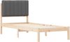 vidaXL Bettgestell mit gepolstertem Kopfteil Dunkelgrau 80 x 200 cm 878080 Bild 4