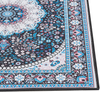 Teppich blau schwarz 60 x 200 cm orientalisches Muster Kurzflor GEDIZ Bild 4