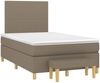 vidaXL Boxspringbett mit Matratze Stoff Taupe 120x200 cm, Härtegrad: H2 [3136985] Bild 3