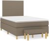 vidaXL Boxspringbett mit Matratze Stoff Taupe 120x200 cm, Härtegrad: H2 [3136985] Bild 2