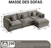 Jiexi Wohnlandschaft Modulares Sofa Kord Ecksofa Wohnlandschaft flexibel L- & U-Form Bild 3