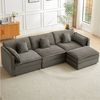 Jiexi Wohnlandschaft Modulares Sofa Kord Ecksofa Wohnlandschaft flexibel L- & U-Form Bild 2