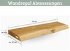 Wandregal Holz schwebend KYLO - Eichenholz Massiv, mit Baumkante | Bücherregal Schwebendes Regal Hängeregale für Wohnzimmer | 70x22x4cm Bild 2